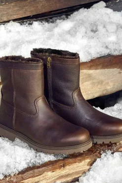 Panama Jack Botas-Bota de pele masculina Castanho