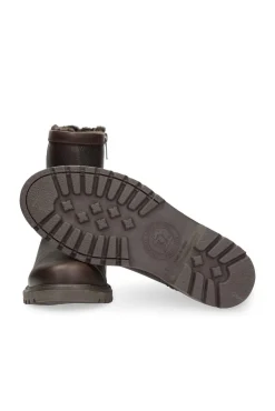 Panama Jack Botas-Bota de pele masculina Castanho