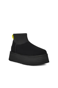 Ugg Botas|Calçado De Couro-Bota feminina clássica Mini Dipper Preto
