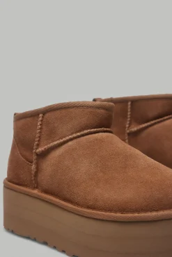 Ugg Botas|Saltos-Bota Plataforma Ultra Clássica Marrom