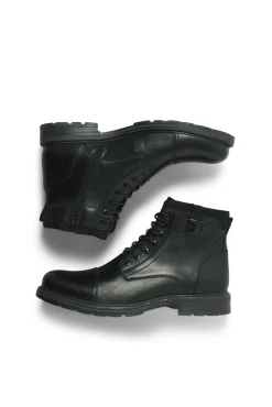 Jack & Jones Botas-Botas altas de couro preto