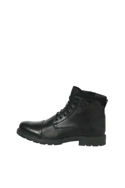 Jack & Jones Botas-Botas altas de couro preto