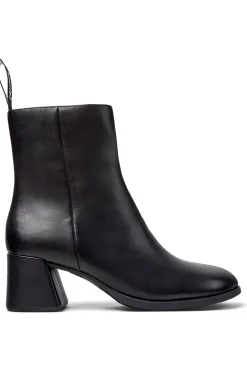 Camper Botas|Calçado De Couro-Botas de couro de cano meia castanho