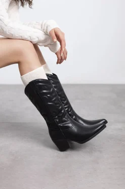 XTI Saltos|Botas-Botas de Cowboy Bordada preto