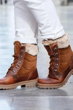 Panama Jack Saltos|Botas-Botas de pele com forro de pele quente Castanho