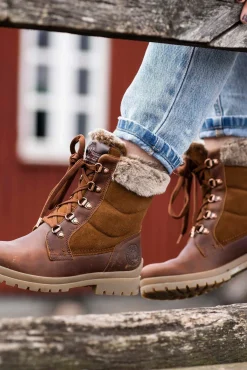 Panama Jack Saltos|Botas-Botas de pele com forro de pele quente Castanho