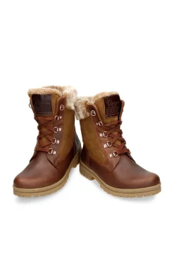 Panama Jack Saltos|Botas-Botas de pele com forro de pele quente Castanho