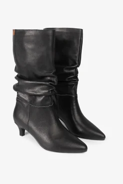 Popa Botas|Calçado De Couro-Botas feminina Nirvana Napa Preto