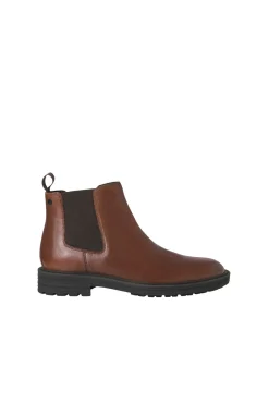 Jack & Jones Botas-Botim Chelsea de couro Castanho