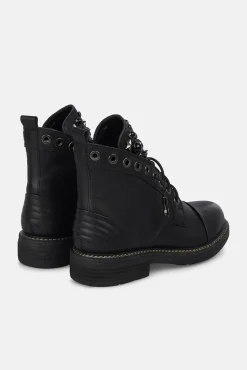 Alma en Pena Calçado De Couro|Botins-Botim com enfeite Preto