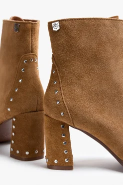 Popa Saltos|Calçado De Couro-Botim de croute Lady Athena Castanho