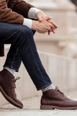 Panama Jack Botas|Botins-Botim de homem em pele napa Castanho