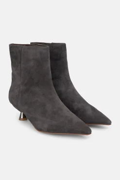 Alma en Pena Calçado De Couro|Botins-Botim de salto metálico Castanho