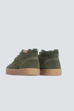 Springfield Botins-Botim em couro croute macia verde