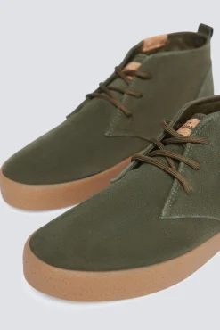 Springfield Botins-Botim em couro croute macia verde