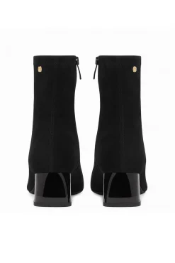 Cuplé Saltos|Botins-Botim envernizado Preto