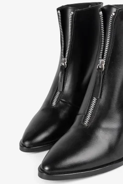 Popa Saltos|Calçado De Couro-Botim feminina de couro Athena Preto