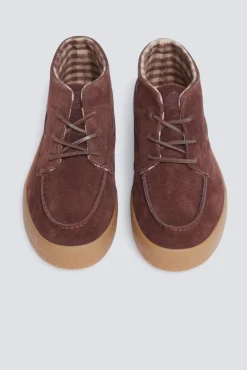 Springfield Botins-Botim náutica de couro castanho