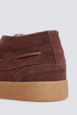 Springfield Botins-Botim náutica de couro castanho