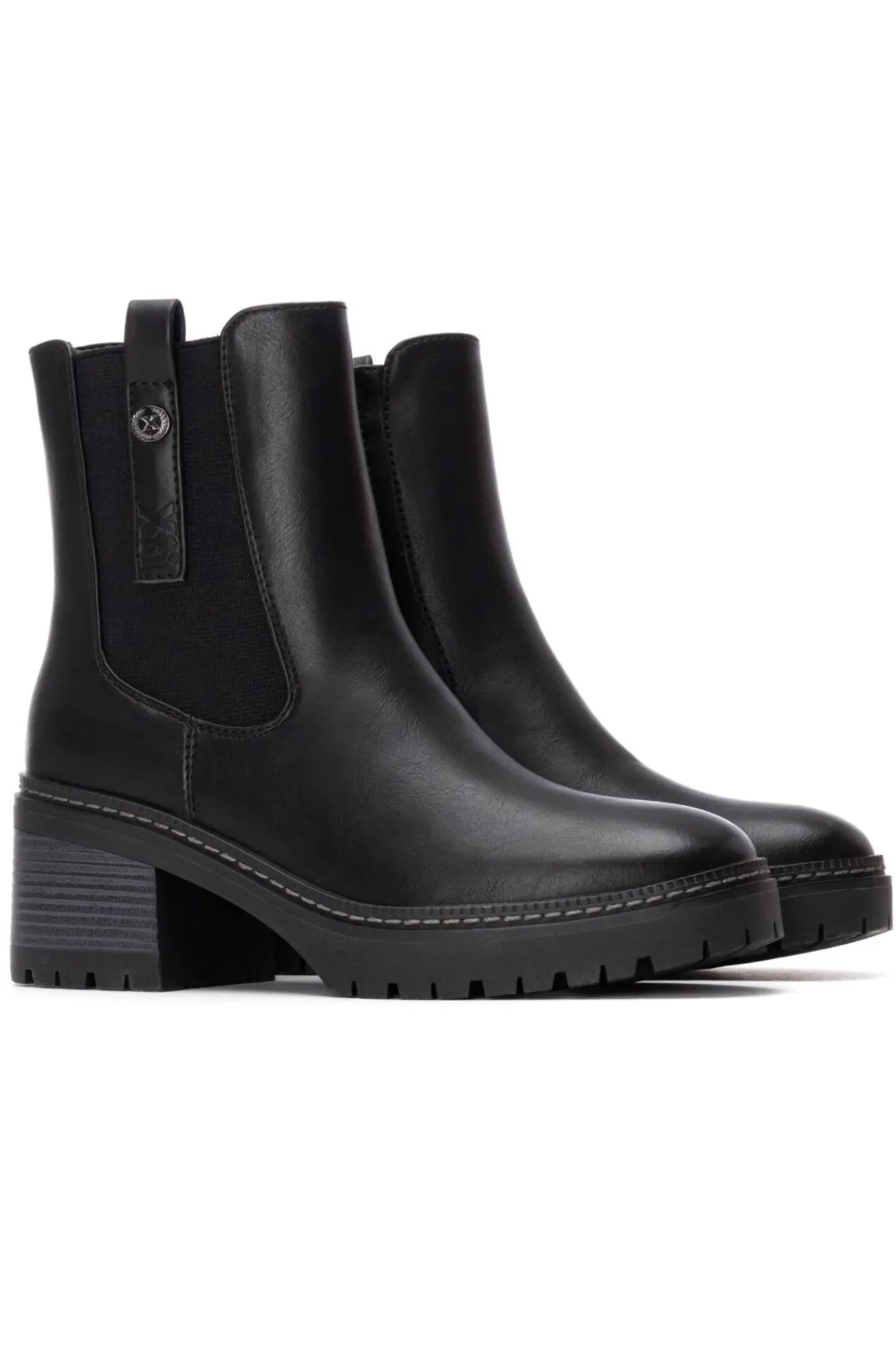 XTI Botas|Botins-Botim tipo chelsea Preto