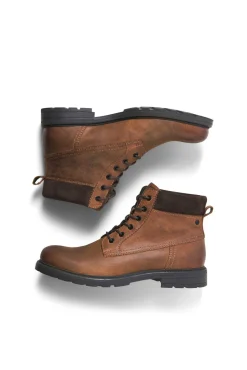 Jack & Jones Botas-Botins de cano alto de couro estampado