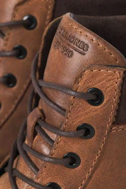 Jack & Jones Botas-Botins de cano alto de couro estampado