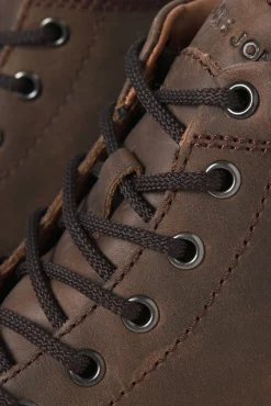 Jack & Jones Botas-Botins de couro com sola de borracha castanho