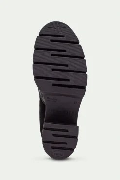 Hispanitas Saltos|Calçado De Couro-Botins de fecho-éclair curto com zíper central e sola de corrida em Zurique Preto