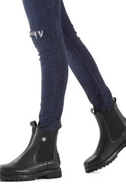 Panama Jack Botas-Botins de pele com forro de pele Preto