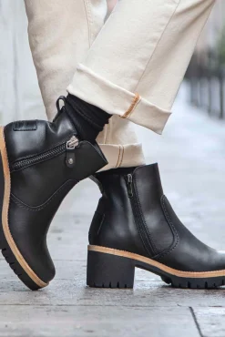 Panama Jack Saltos|Calçado De Couro-Botins de pele com forro de pele Preto