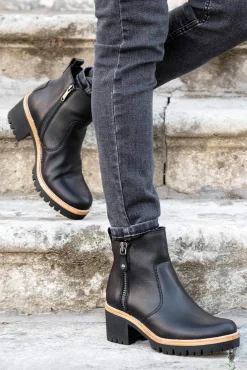 Panama Jack Saltos|Calçado De Couro-Botins de pele com forro de pele Preto