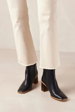 Alohas Saltos|Botins-Botins de pele West Vintage Preto