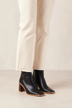 Alohas Saltos|Botins-Botins de pele West Vintage Preto