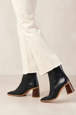 Alohas Saltos|Botins-Botins de pele West Vintage Preto