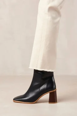 Alohas Saltos|Botins-Botins de pele West Vintage Preto