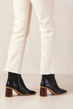 Alohas Saltos|Botins-Botins de pele West Vintage Preto