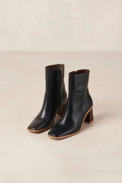 Alohas Saltos|Botins-Botins de pele West Vintage Preto