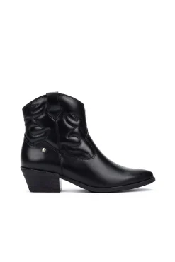 Pikolinos Saltos|Calçado De Couro-Botins de salto alto Preto