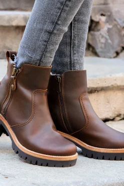 Panama Jack Saltos|Calçado De Couro-Botins de salto alto femininas Castanho