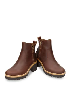 Panama Jack Saltos|Calçado De Couro-Botins de salto alto femininas Castanho