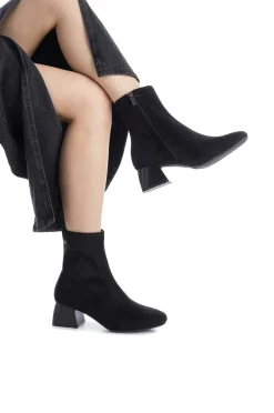 XTI Saltos|Botins-Botins de salto de camurça Preto