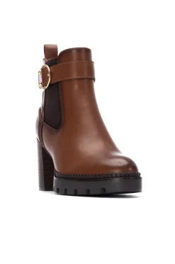 XTI Botas|Botins-Botins de salto estilo Chelsea Castanho