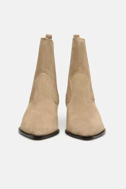 Cortefiel Saltos|Botins-Botins elástica em croute Castanho