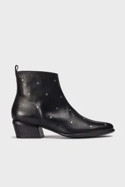 Wonders Saltos|Calçado De Couro-Botins FEI 02 Preto