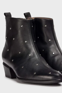 Wonders Saltos|Calçado De Couro-Botins FEI 02 Preto