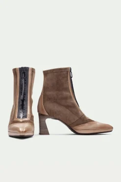 Hispanitas Saltos|Calçado De Couro-Botins fino com fecho-éclair ATLANTA Tostado