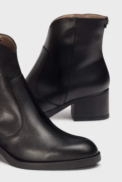 Wonders Saltos|Calçado De Couro-Botins SANTA FE 53 Preto