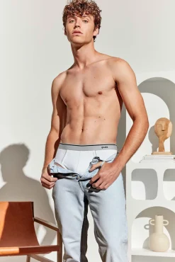 Gisela Roupa Interior-Boxer de homem branco