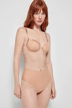 Gisela Roupa Interior-Braga alta sin costuras cru