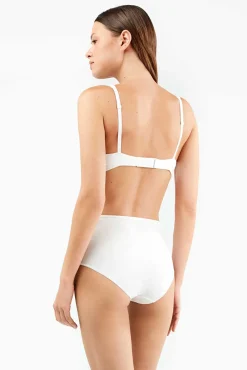 Gisela Roupa Interior-Braguita alta con galón de encaje y camales branco